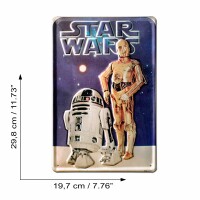 Geprägtes Blechschild 20x30 cm - Star Wars - C3PO...