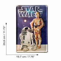 Embossed tin sign - Star Wars - C3PO & R2D2 - Metal sign