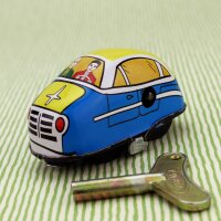 Tin toy - tin car Car Highway - suitable for play track blue