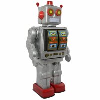 Roboter - Electron Robot - silber - Blechroboter